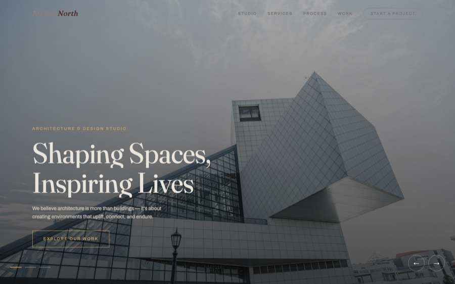 Architecture studio website