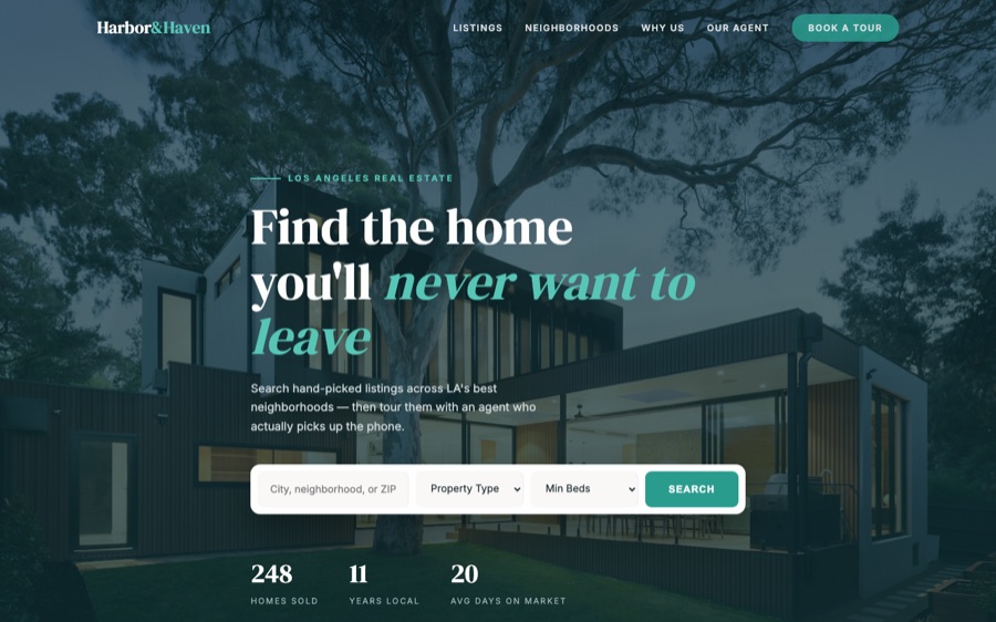 Real estate agency website