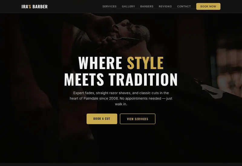 Ira's Barber Shop — Health & Wellness website built by 99Websites