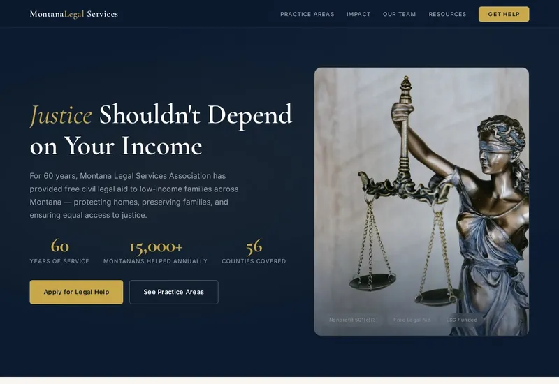 Montana Legal Services — Legal website built by 99Websites
